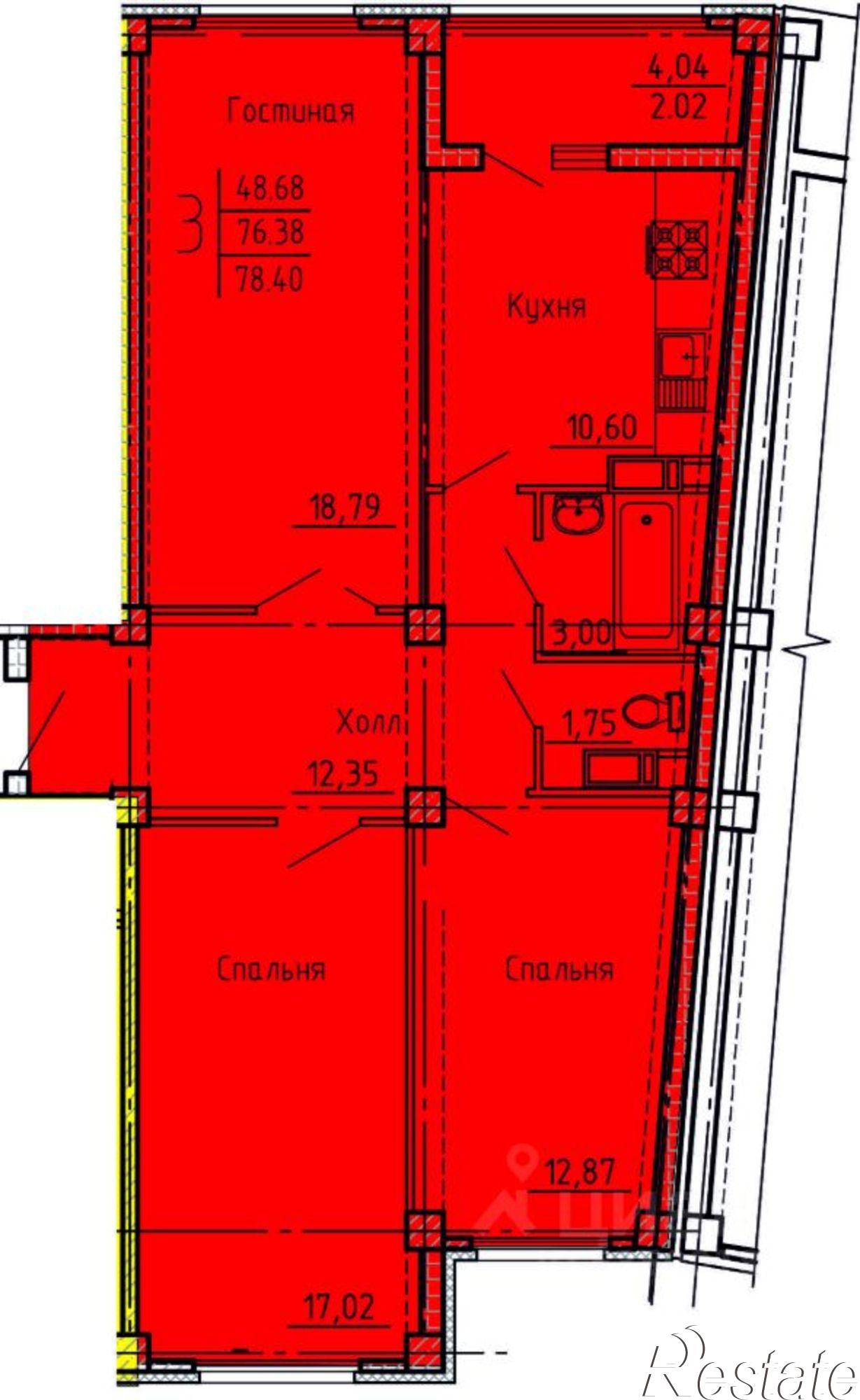 Купить квартиру за 5 997 600 рублей на улица Генерала Глазунова, 6