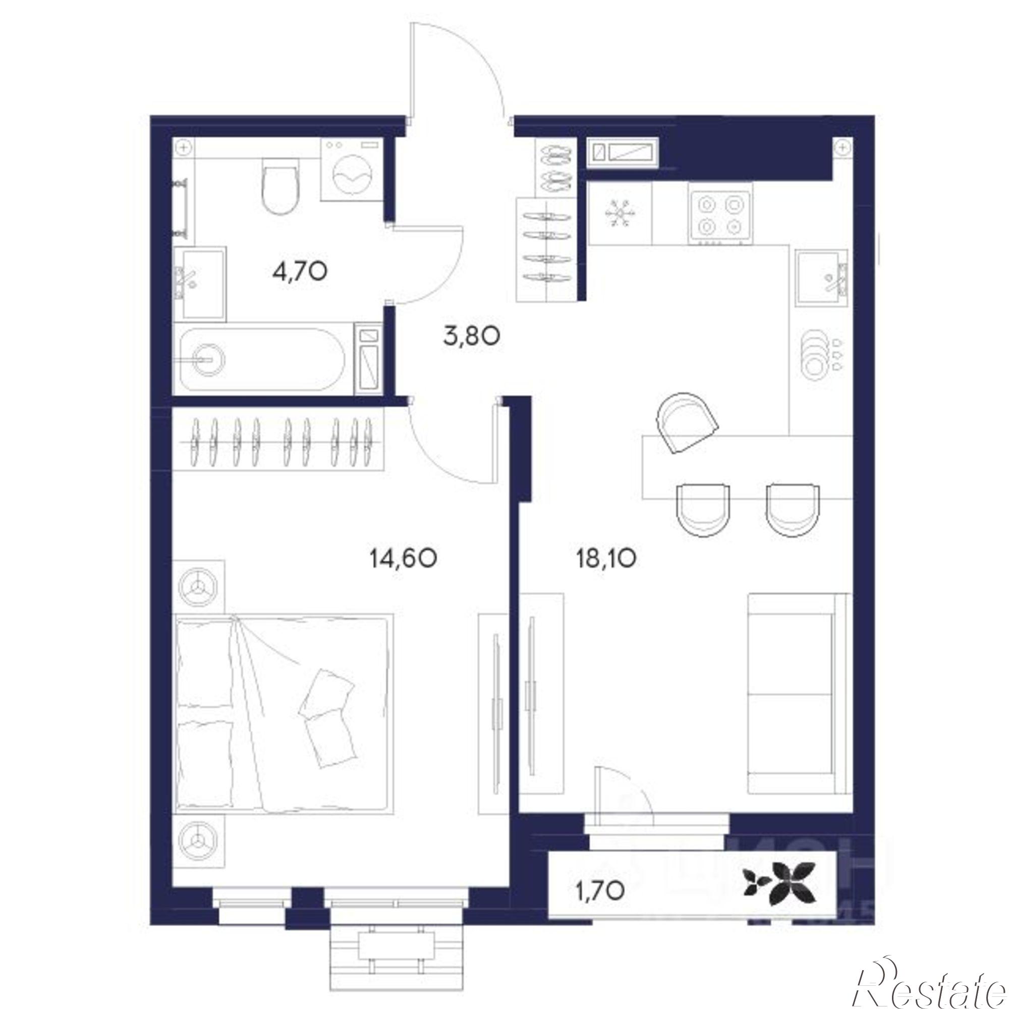 Купить квартиру за 5 337 500 рублей на ул Кордон Студеный, 46