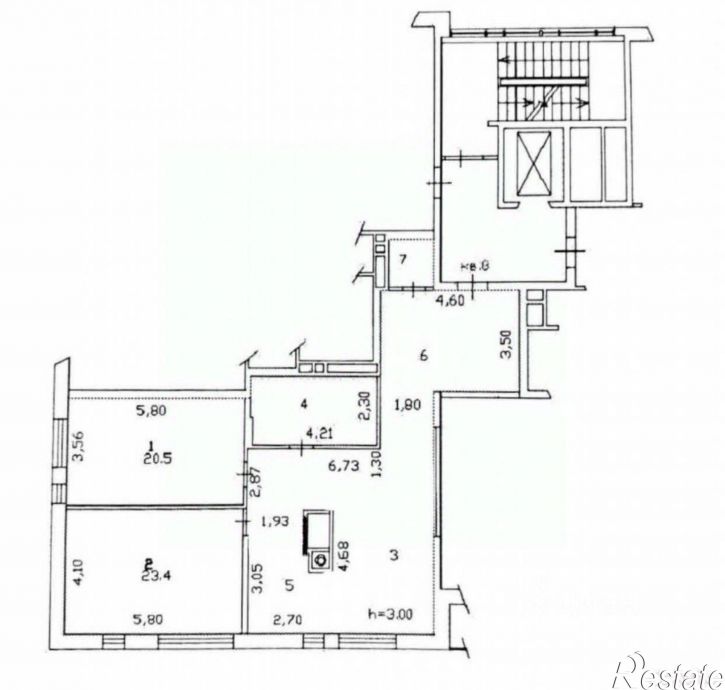 2-комн квартира Московская улица, 34Б,  д. 34Б
