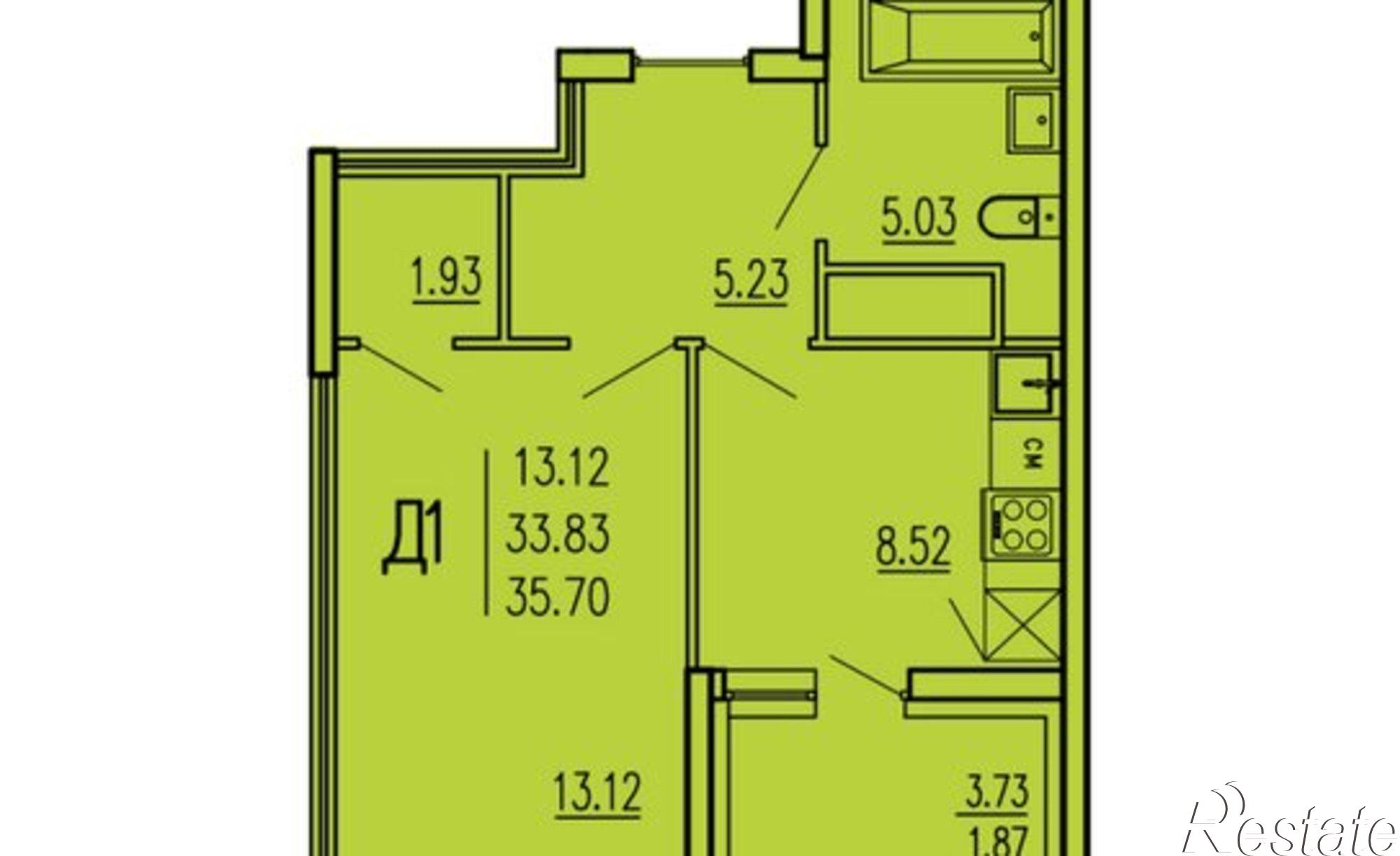 Купить квартиру за 3 473 610 рублей на улица Кордон Студёный, 47