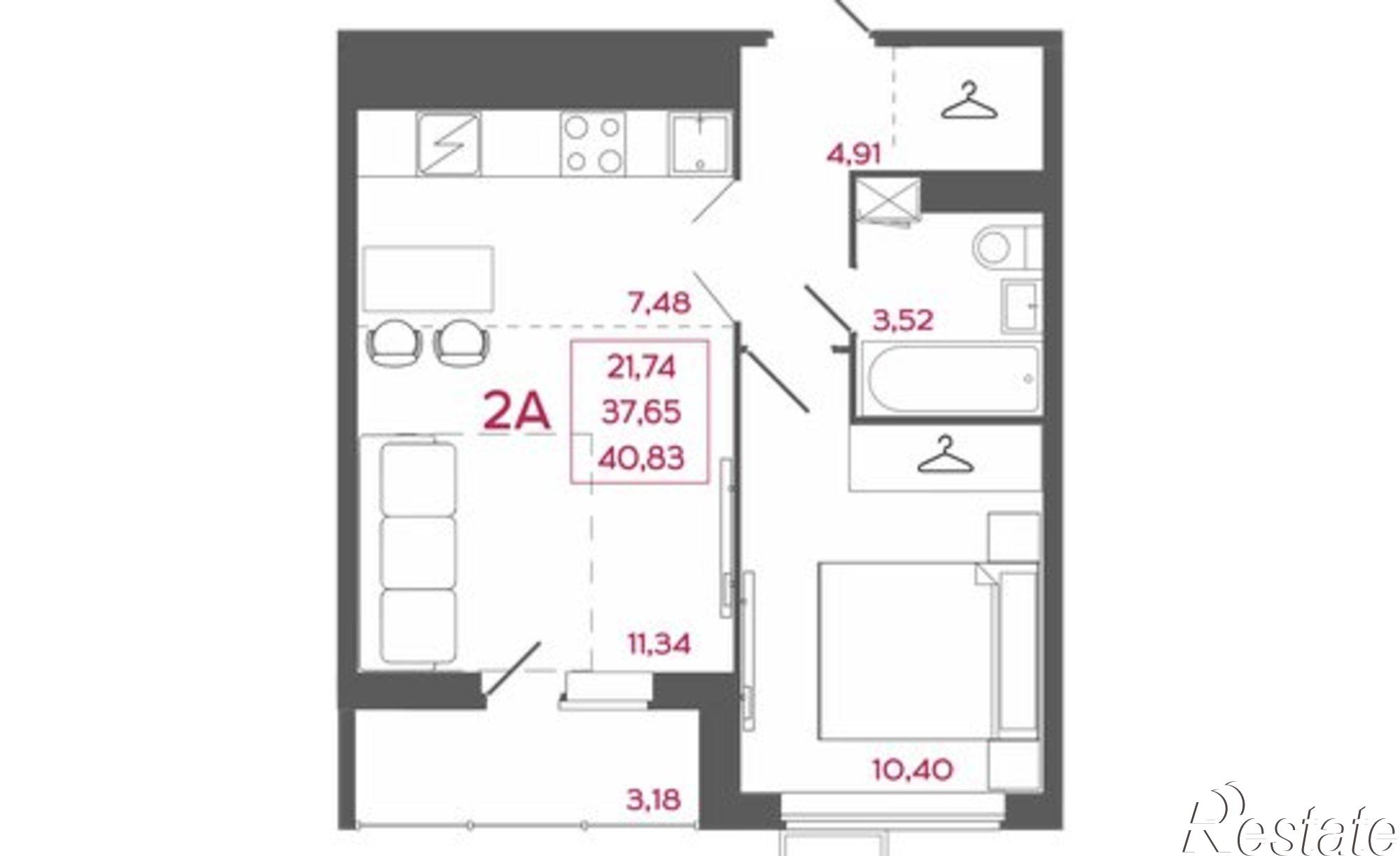 Купить квартиру за 3 838 020 рублей на ул Ново-Казанская, 16