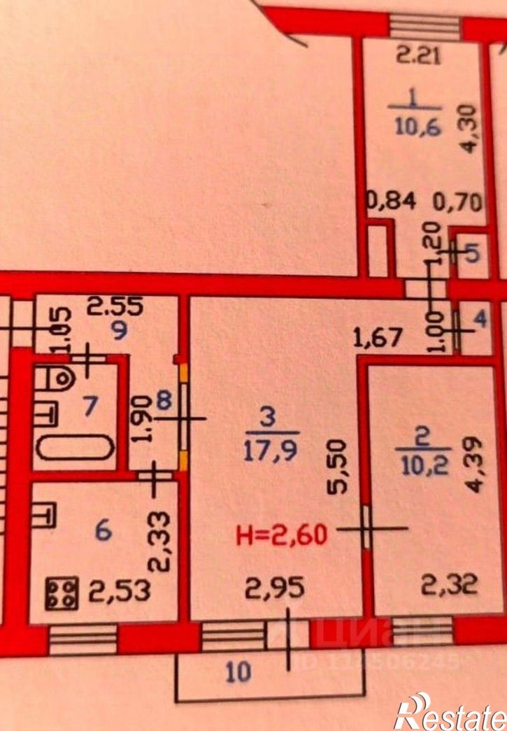 3-комн квартира ул Леонова, 34/49,  д. 34/49