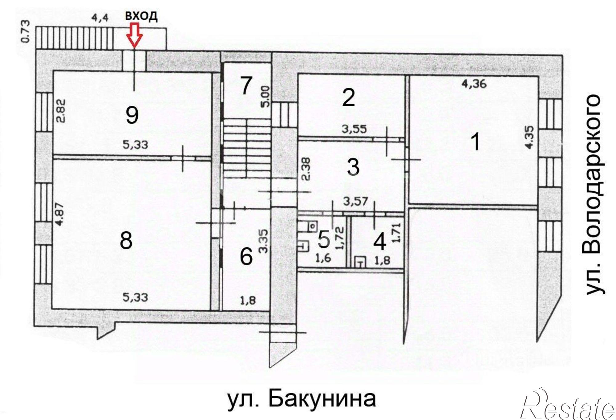 Купить офис, помещение под офис за 8 266 540 рублей на ул Володарского, 78