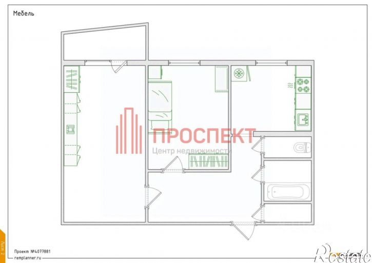 2-комн квартира ул Ладожская, 55,  д. 55