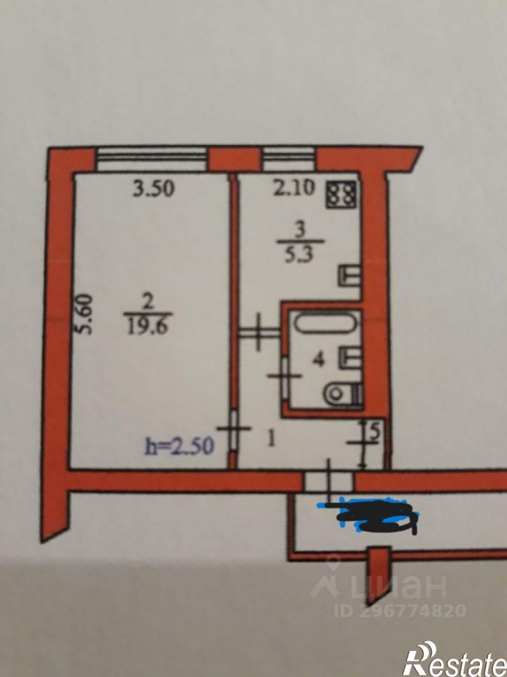 1-комн квартира ул Кронштадтская, 5 А,  д. 5 А,  к. А