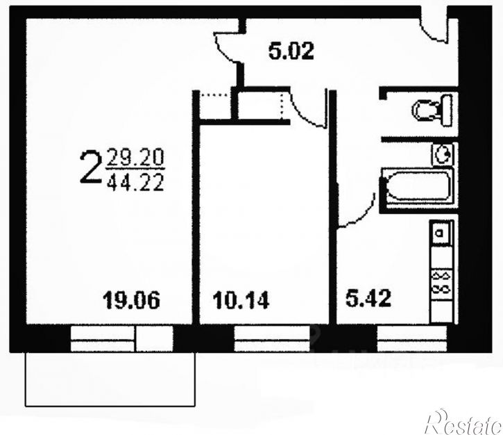 2-комн квартира Московская улица, 40,  д. 40