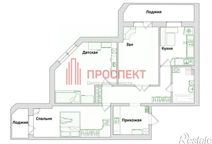 3-комн квартира ул Ленина, 11,  д. 11