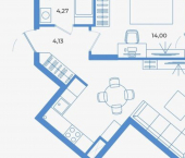 2-комн, 49 кв м, этаж 11/17 ул Тамбовская, 1Ж