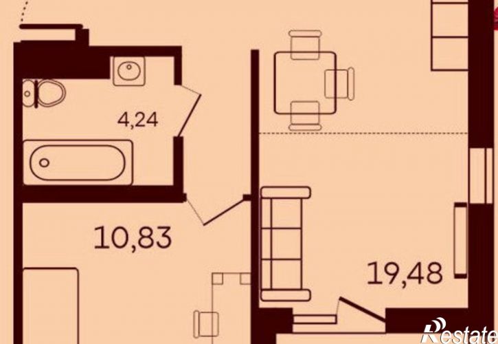 1-комн квартира в новом доме ул 65-летия Победы, 45 2,  д. 45 2,  к. 2