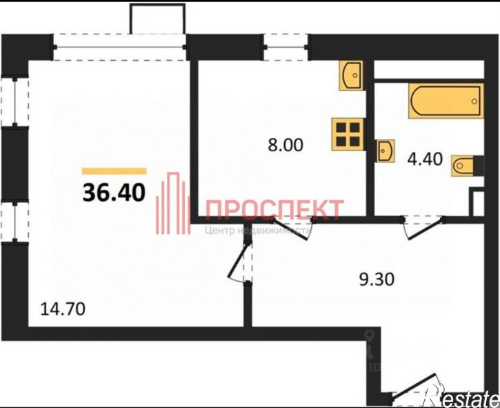 1-комн квартира ул Ульяновская, 15Б,  д. 15Б