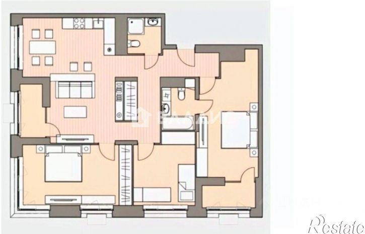 3-комн квартира ул Мира, 46 2,  д. 46 2,  к. 2