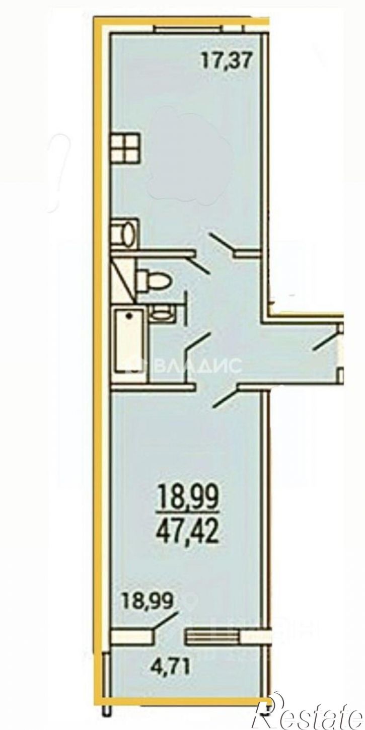 1-комн квартира пр-д Можайского 3-й, 22,  д. 22