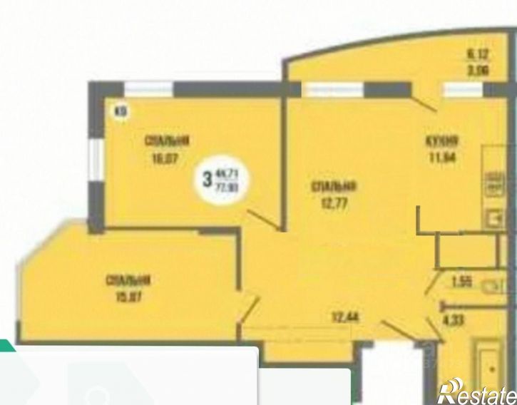 3-комн квартира ул Антонова, 5М,  д. 5М