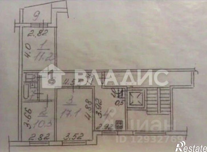 3-комн квартира ул Ладожская, 105,  д. 105
