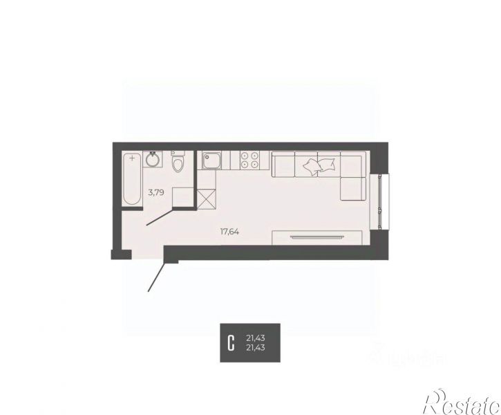 1-комн квартира в новом доме ул Тепличная, 35,  д. 35