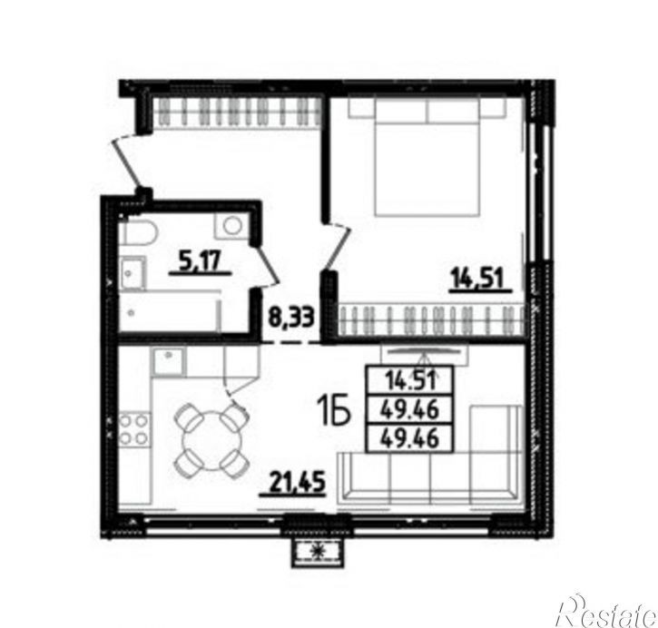 2-комн квартира ул Бутузова, 3 1,  д. 3 1,  к. 1