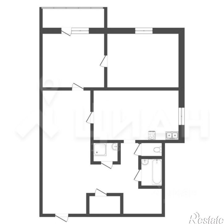 1-комн квартира ул Терновского, 154А,  д. 154А