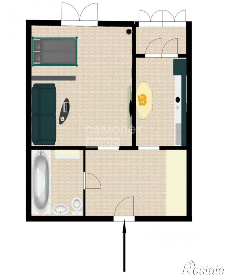 1-комн квартира ул Рахманинова, 14 А,  д. 14 А,  к. А