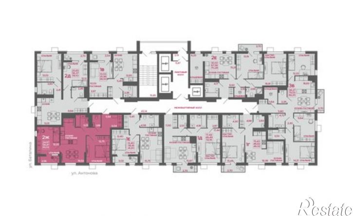 2-комн квартира ул Баталина, 32 5,  д. 32 5,  к. 5