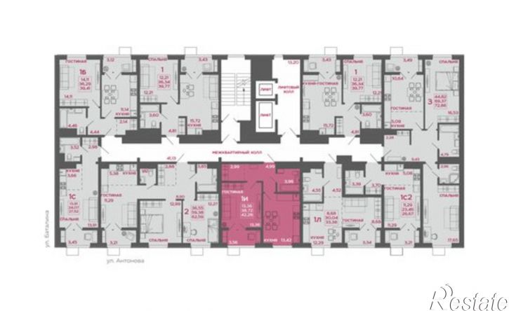 1-комн квартира ул Баталина, 32 5,  д. 32 5,  к. 5