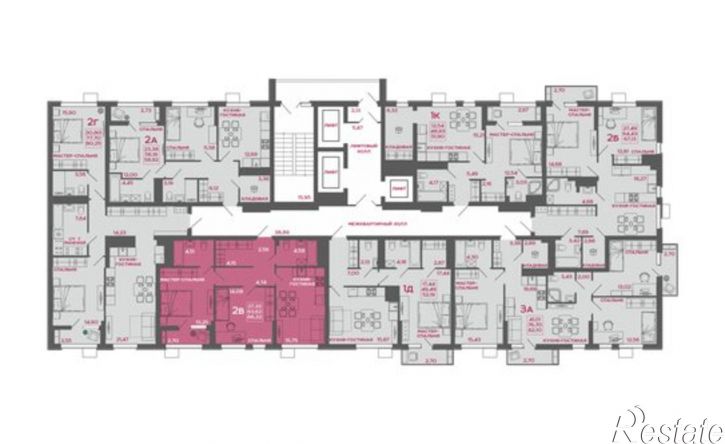 2-комн квартира Пенза, ЖК Микрорайон Новобережье