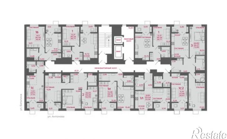 2-комн квартира ул Баталина, 32 5,  д. 32 5,  к. 5