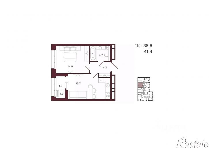 1-комн квартира в новом доме ул Суворова, 139,  д. 139