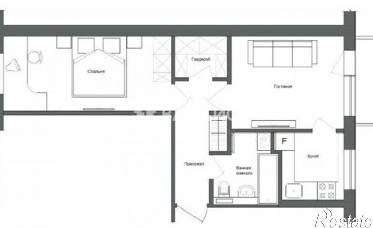 2-комн квартира пр-кт Строителей, 34,  д. 34