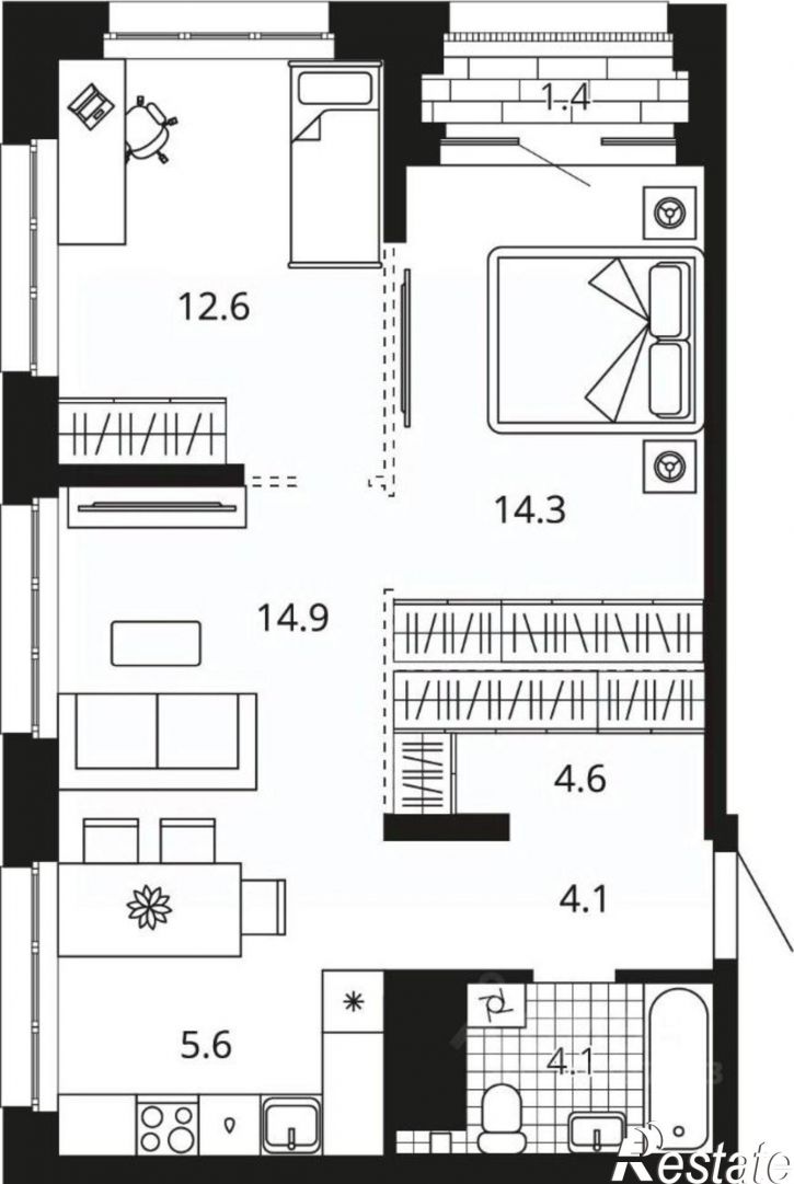 2-комн квартира в новом доме ул Карпинского, 2,  д. 2