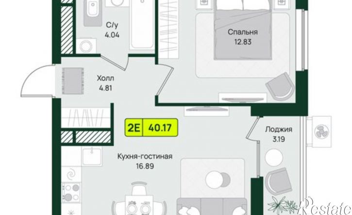 1-комн квартира в новом доме Первомайский район, микрорайон Тепличный, ЖК Притяжение