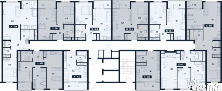 2-комн квартира в новом доме ул Крупской, 1А,  д. 1А