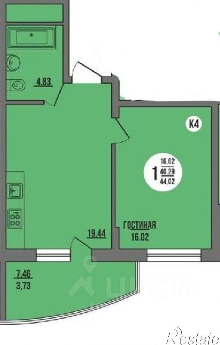 1-комн квартира ул Антонова, 5Н,  д. 5Н