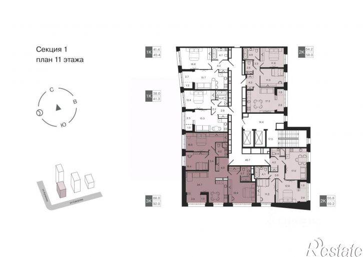 3-комн квартира в новом доме ул Суворова, 139,  д. 139