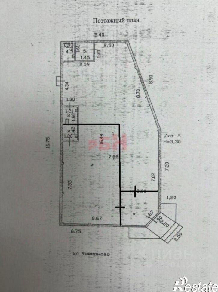 Торговое помещение пер Фурманова, 7А,  д. 7А
