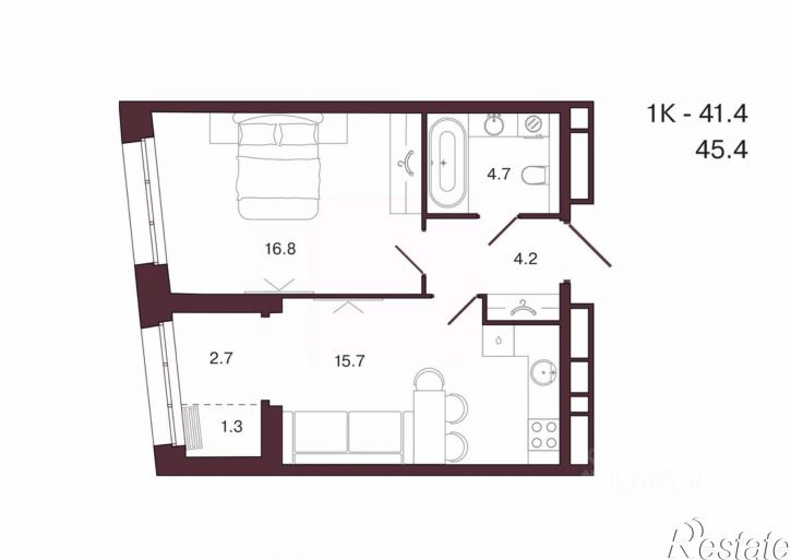 1-комн квартира в новом доме ул Суворова, 139,  д. 139