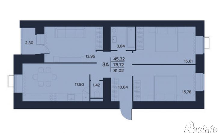 3-комн квартира в новом доме Пенза, ЖК Гармония