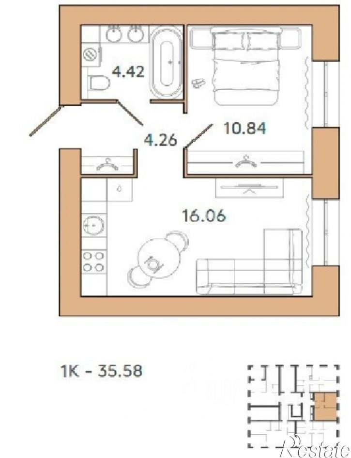 2-комн квартира в новом доме пр-д Свердлова 2-й, 25А,  д. 25А