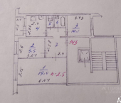 3-комн, 58кв м, этаж 9/9 ул Бородина, 17