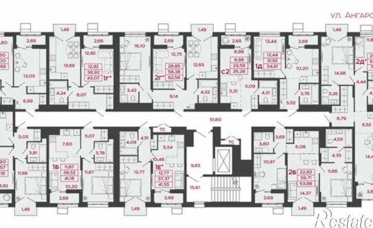 1-комн квартира в новом доме ул Измайлова, 38 1,  д. 38 1,  к. 1