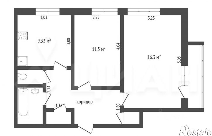 2-комн квартира ул Терновского, 158,  д. 158