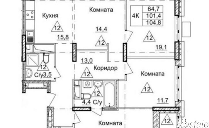 4-комн квартира ул Мира, 46,  д. 46