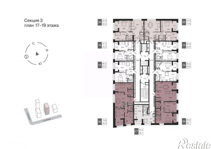 3-комн квартира в новом доме ул Суворова, 139,  д. 139