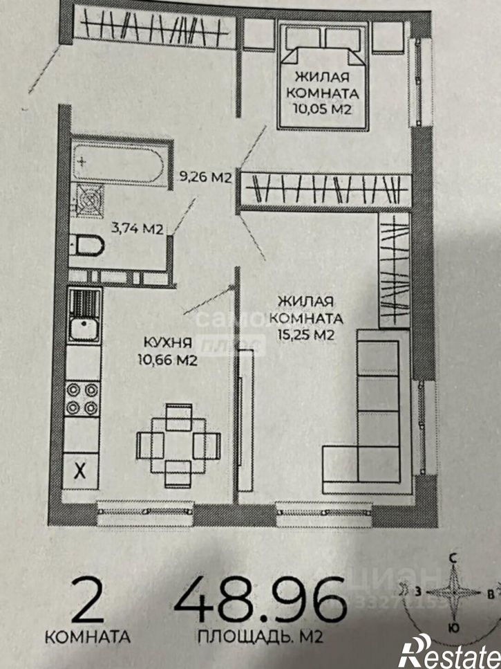 2-комн квартира ул Яшиной, 18,  д. 18