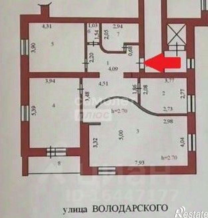 3-комн квартира ул Володарского, 17,  д. 17