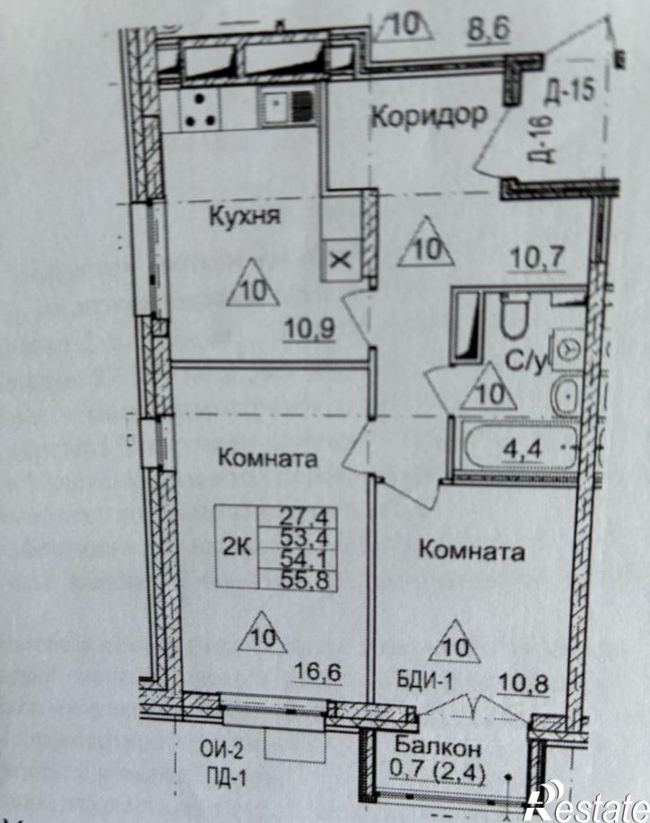 2-комн квартира ул Стасова, 2А 1,  д. 2А 1,  к. 1