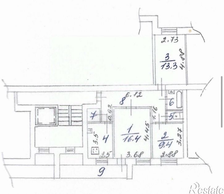 3-комн квартира пр-кт Строителей, 82,  д. 82