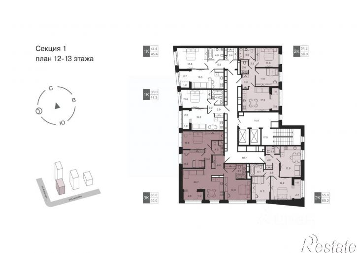 3-комн квартира в новом доме ул Суворова, 139,  д. 139