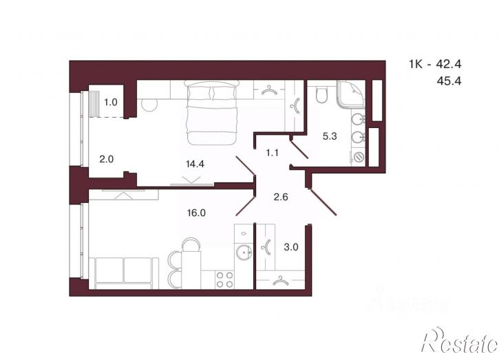 2-комн квартира в новом доме ул Суворова, 139,  д. 139