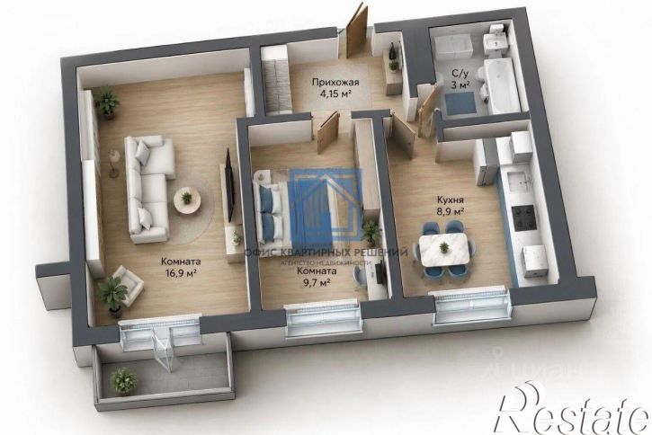 2-комн квартира улица Карпинского, 37,  д. 37