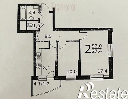 Продажа 2-комн квартиры Антонова ул, 5г